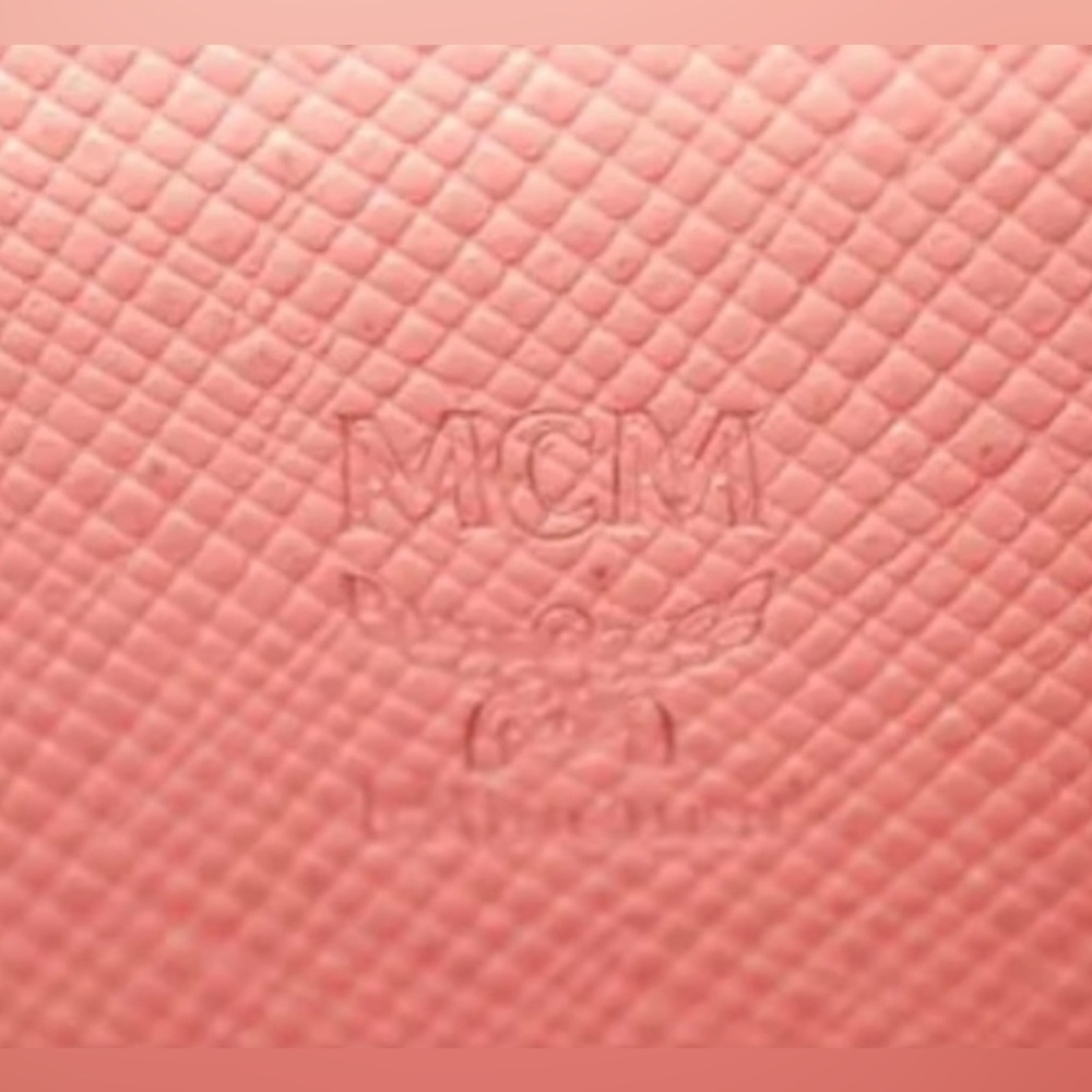 MCM Visetos Rabbit Leather Zip Around Long Wallet Pink Interior Canvas HOST PICK - Picture 11 of 12